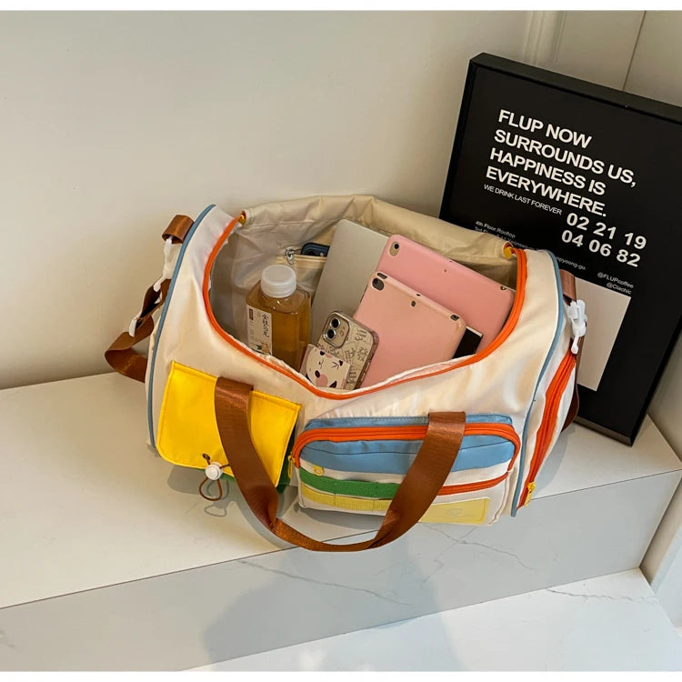 Travel Bag, Duffel Bag Cosmetics Bag, Professional Fitness Bag, Yoga Swimming Training Backpack, Satchel Shoulder Crossbody Tote Bag, Suitable for Men and Women