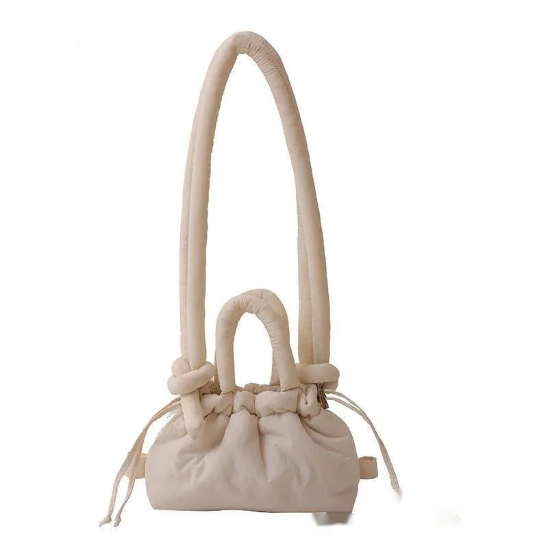 Women Shoulder Crossbody Bags Casual Nylon Padded Tote Bag Designer Soft Puffer Simple Vintage Large Capacity Handbags