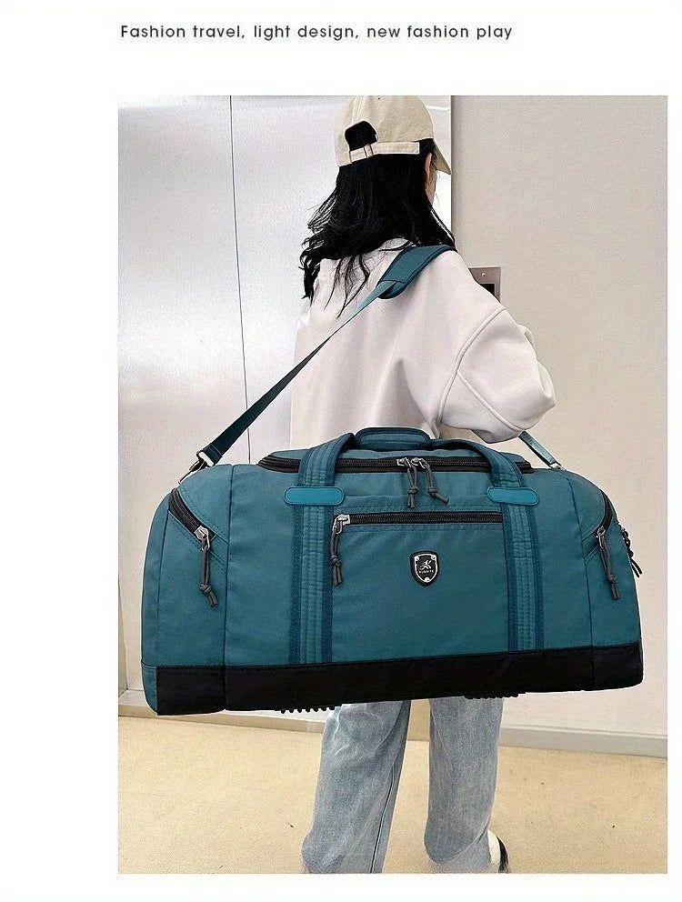 Large Capacity Travel Bag Weekender Overnight Duffle Bags with Compartment Sports Fitness Bags for Camping Outdoor Activities