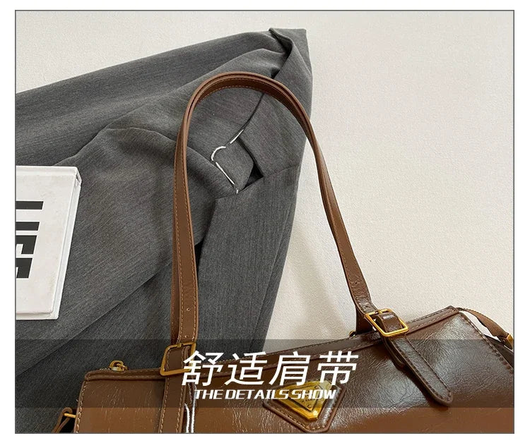 Luxury Brand Leather Messenger Bag, Women's Crossbody Bag For Ladies, Elegant Tote Bags With Famous Designer Popular Style