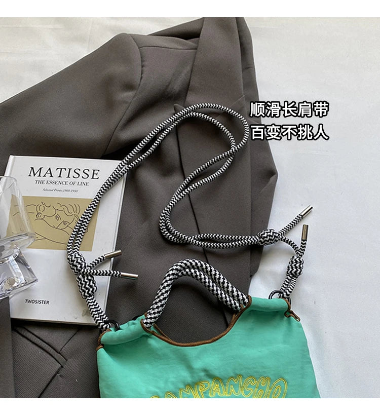 Armpit bag; eco-friendly shopping bag; exquisite embroidery; waterproof nylon shopping bag; handbag for ladies; single shoulder