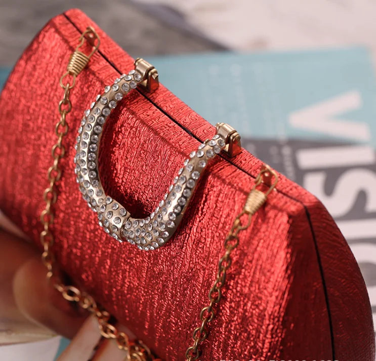 2024 Evening Clutch Luxury Women Gold Shoulder Bags Fashion  Chain Handbag Dinner Handbag Wedding Cocktail Party Coin Purse