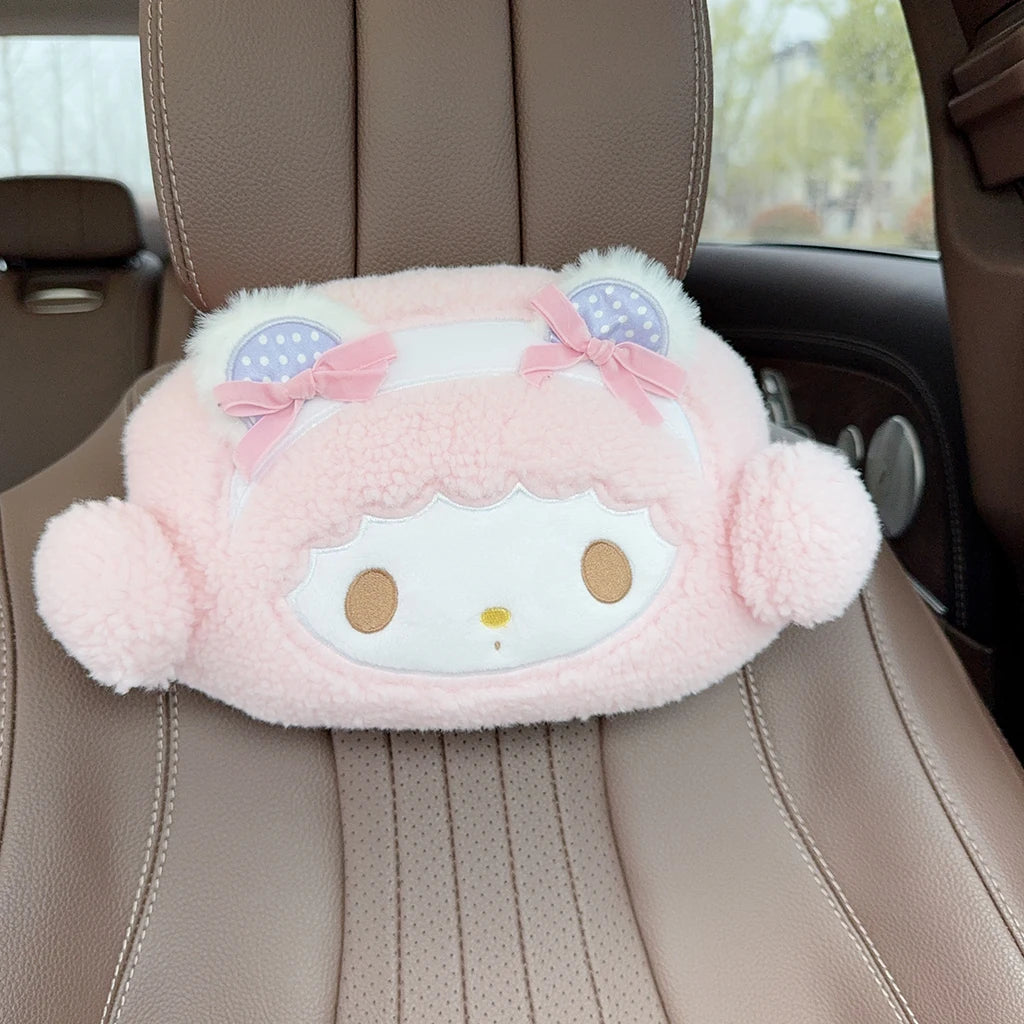 Sanrio My Melody Headrests Car Neck Pillows My Sweet Piano Pillows Car Interior Pillows Driving Neck Pillows Seat Waist Pillows