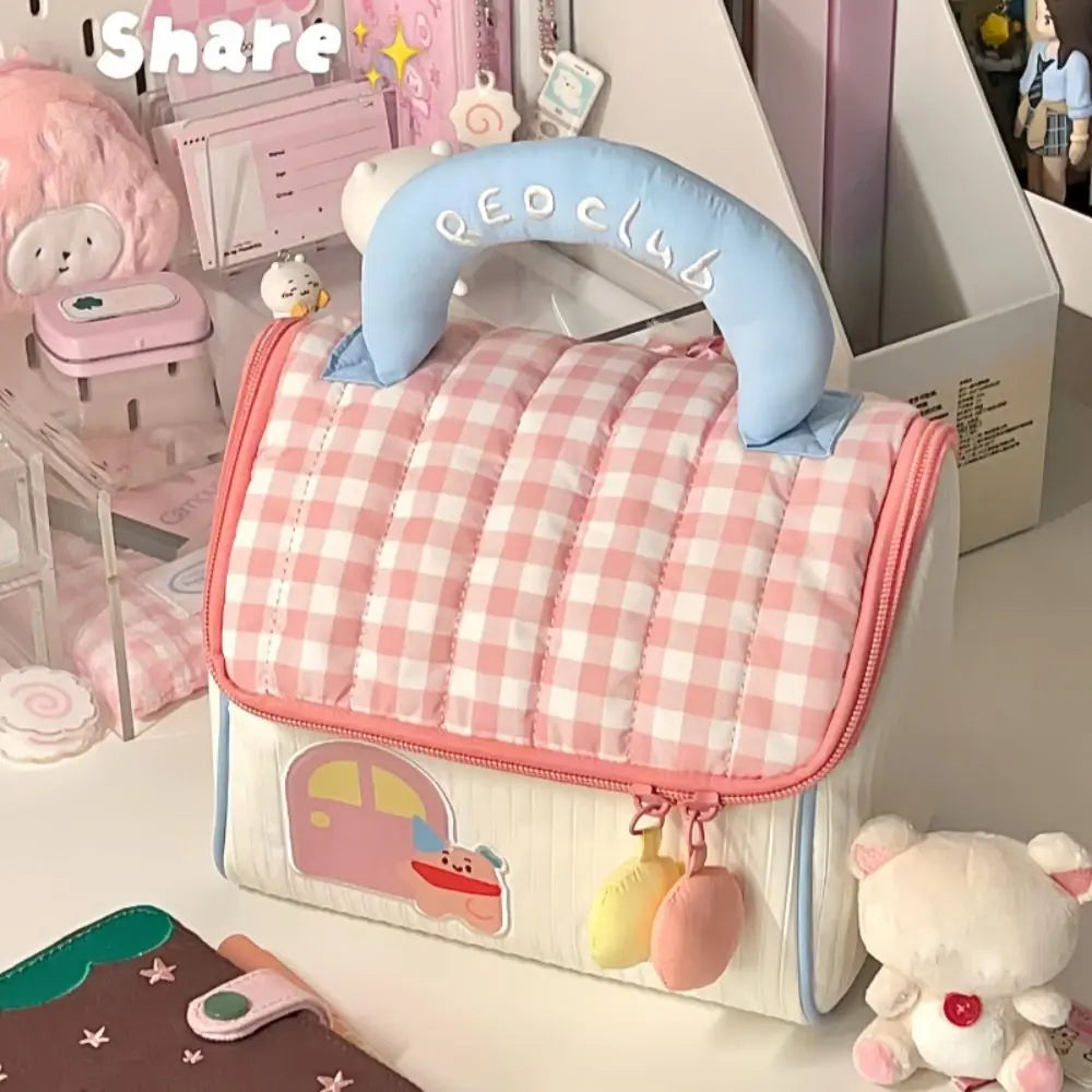 Makeup Bag Large Capacity Portable Cosmetics Storage Bag Multifunctional Handheld Cosmetic Pouch Travel Cosmetic Bags & Cases