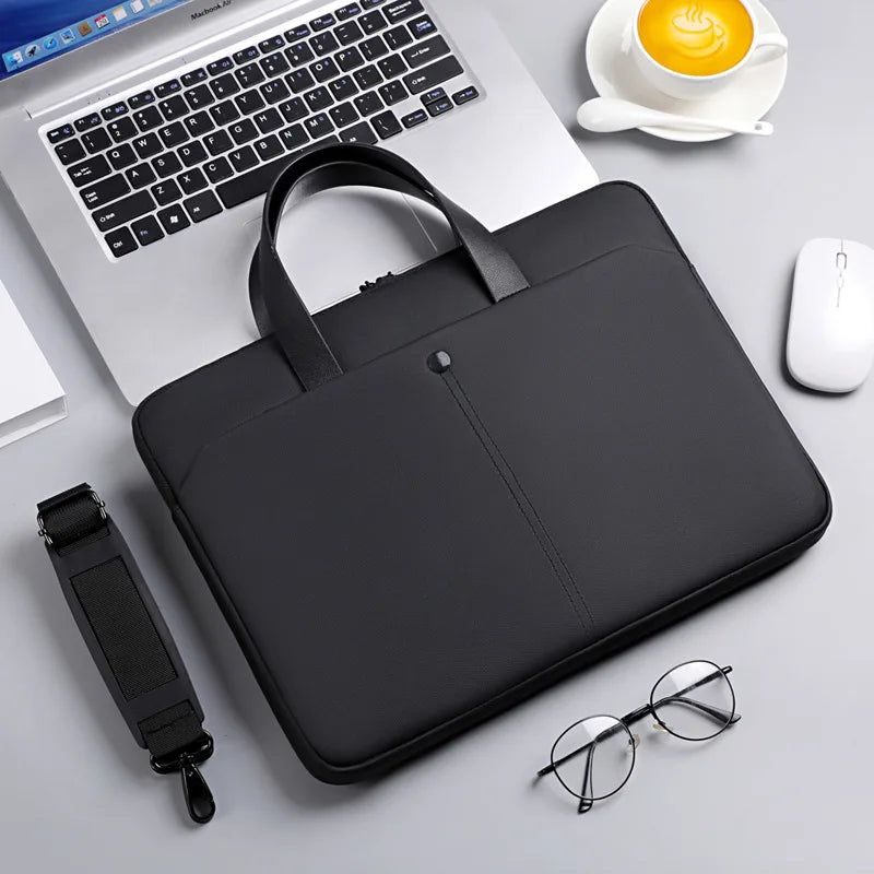 Commuting Laptop Bag, 14 Inch And 15 Inch Waterproof Crossbody Bag, Hand-held Briefcase, File Bag, Conference Materials Bag