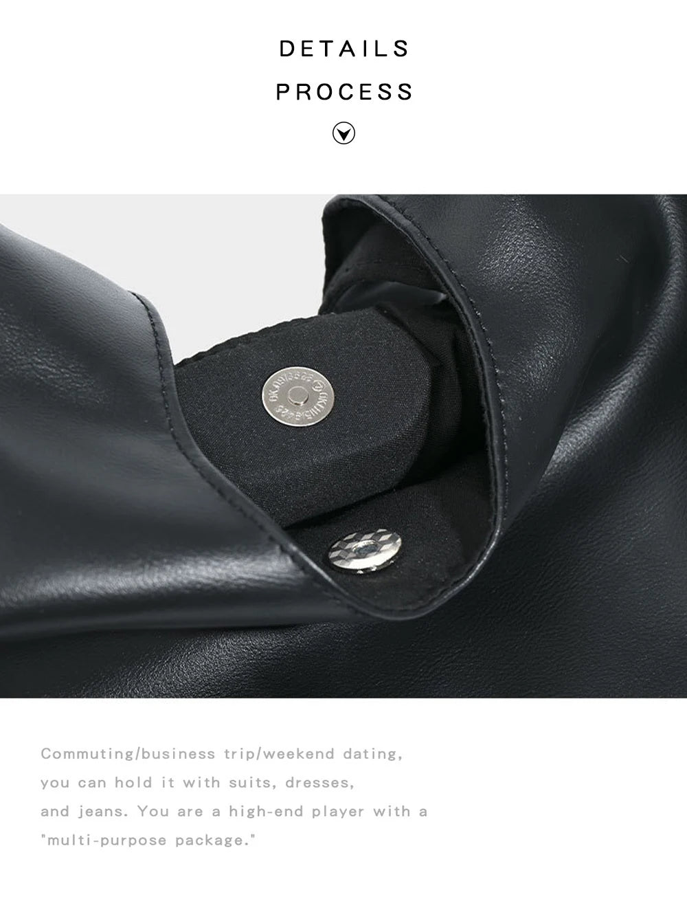 Luxury Shoulder Bag For Women Girls Totes Bags Fashion Commuting Large Capacity Soft Leather Underarm Shoulder Bag Handbag Women