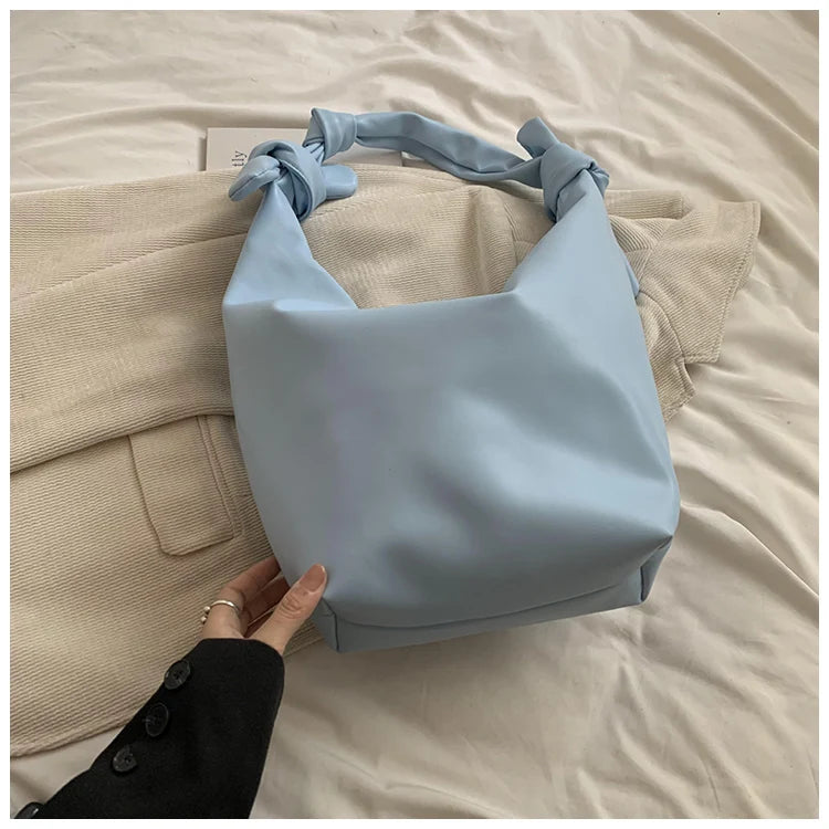 Leisure soft large-capacity bag female 2024 new fashion work shoulder bag college students relax tote bag