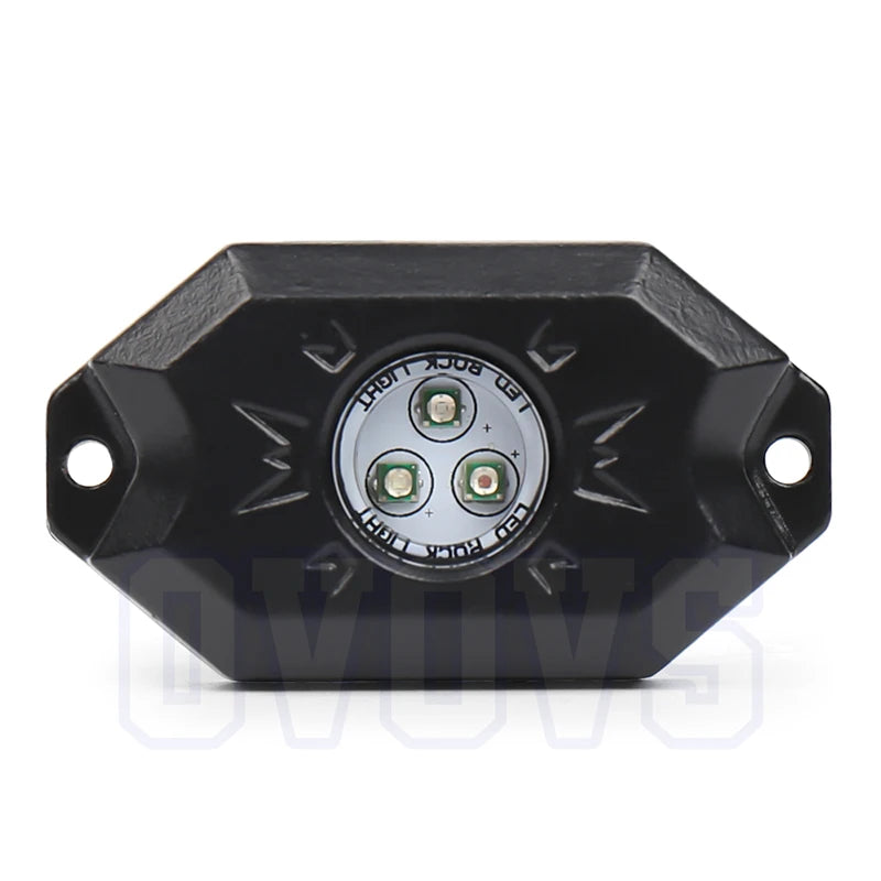 RGB LED Rock Lights Kit 4 Pods Underglow Multicolor Neon Light Pod With Blue Tooth App Control For Truck ATV UTV RZR SUV