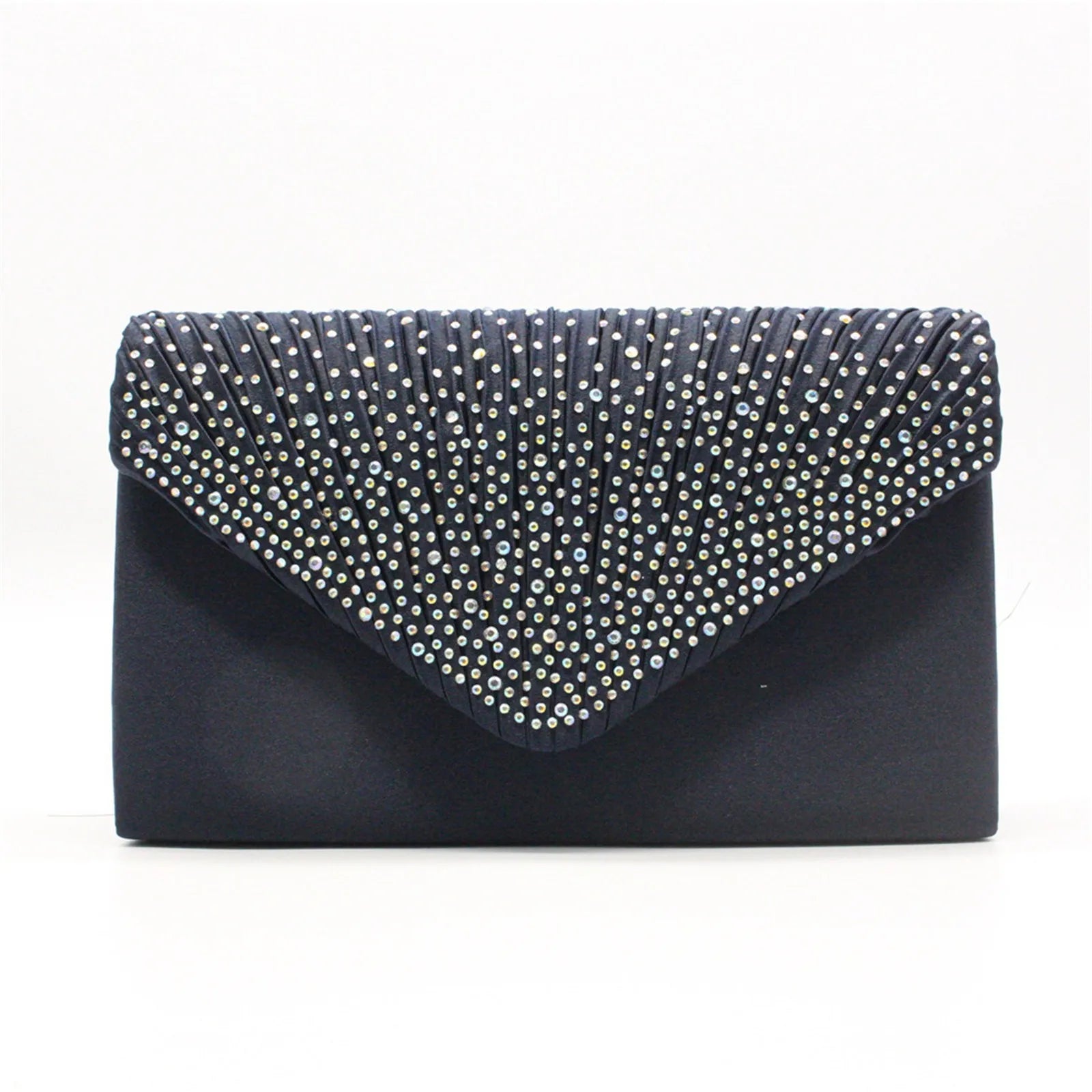 Women's  Luxury Silk Evening Clutch Bag - Elegant Women’s Prom/Wedding Handbag with Detachable Chain Strap & Secure Closure