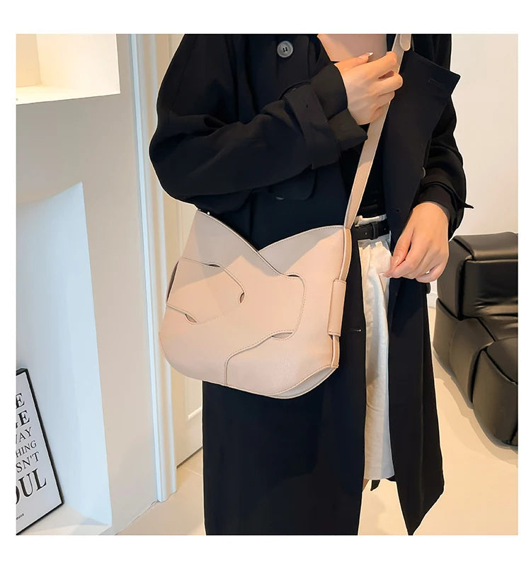 Luxury Designer Bag Fashion Women's PU Leather Shoulder Bag Minimalism Solid color Crossbody Bags for Women Ladies Handbag