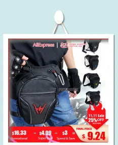 Men's Canvas Drop Leg Bag Motorcycle Multi-purpose Messenger Shoulder Bag High Quality Belt Hip Bum Waist Fanny Pack for Camping