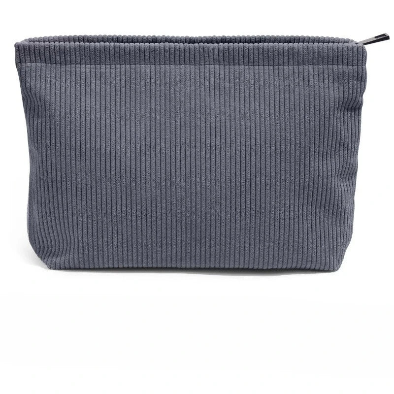 Corduroy Travel Cosmetic Bag Portable Makeup Storage Bag Purses Women Large Capacity Zipper Make Up Organizer Storage Clutch
