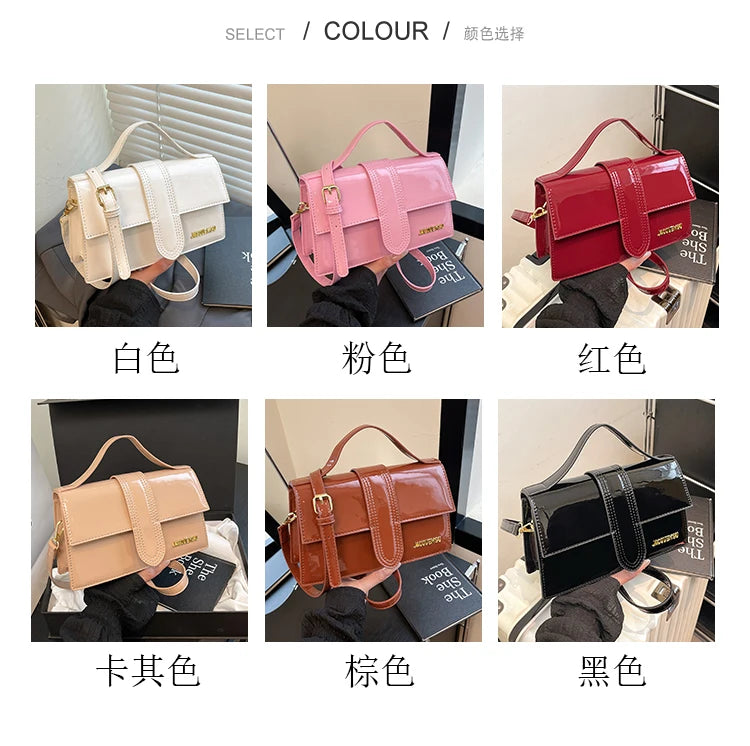 Luxury High-End Designer Paris Fashion Bag For Women Featuring Elegant Leather Crossbody Strap