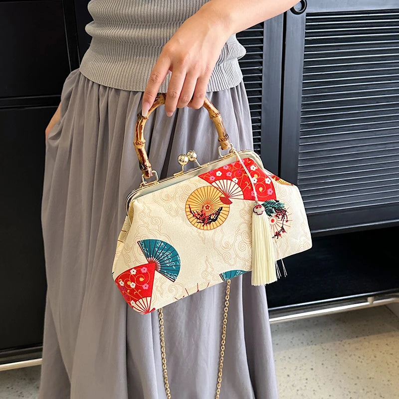 Luxury Evening Clutch Bag For Women Bride Wedding Clutch Purse Chain Shoulder Bags Small Party Handbag Rattan Handle Handle Tote