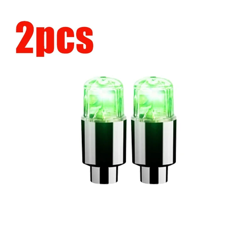 Car Hub Ambient Light Bicycle LED Tire Lights Universal Car Neon Lamp Valve Cover Lights Tire Colorful Flashing Bulb Decoration