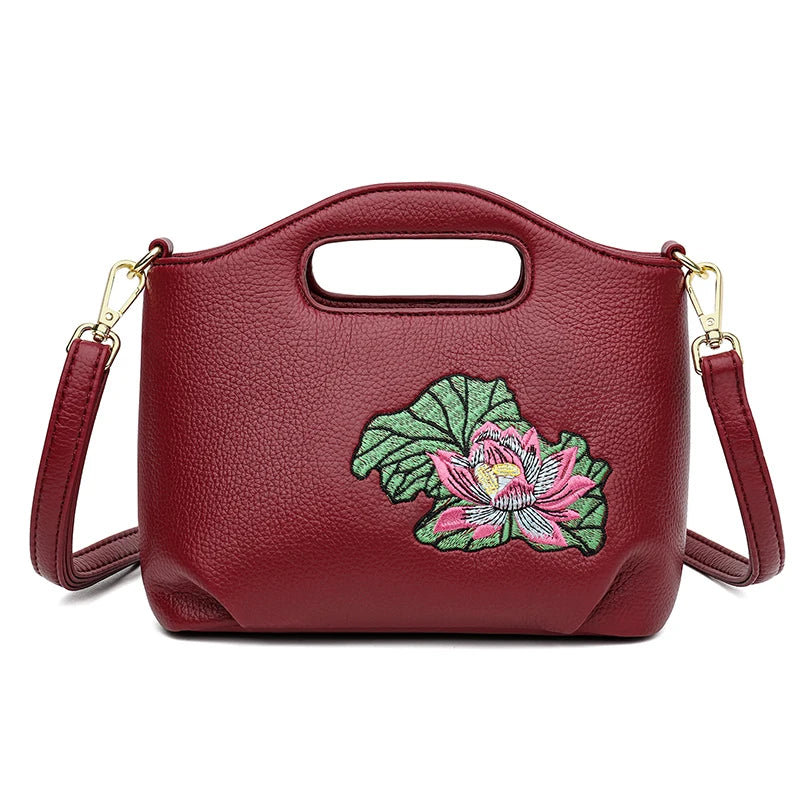 Retro Knurling Women Soft Pu Leather Top-Handle Bags Luxury Shoulder Crossbody Bags High Quality Purses and Handbags Sac A Main