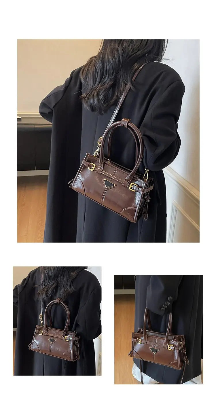 New Model In 2025 Underarm Comfortable Charming Graceful Retro Popular Maillard Style Exquisite Shopping Bag