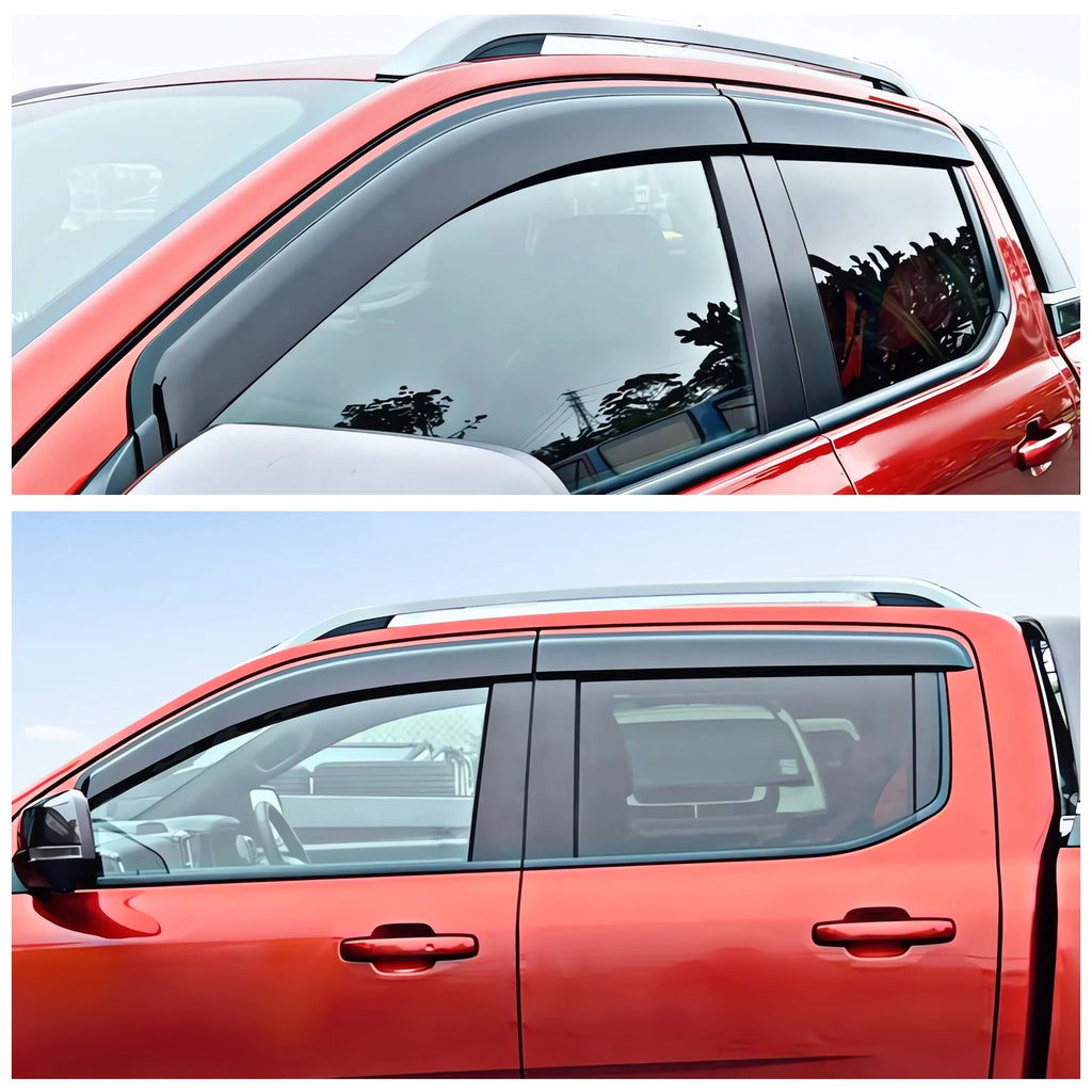 Sun Rain Guard Window Dflectors Window Visor  for Ford Ranger Raptor Next Gen 2023 2024 Double Cabin Model Weather Shield  4PCS