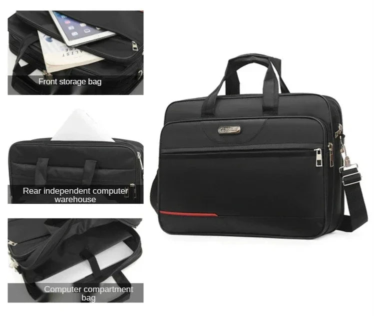 High-capacity Briefcase Business Document Information Storage Bags Weekend Travel Laptop Protection Organize Handbag Accessories