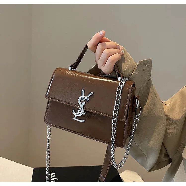 Designer style bag - 2025 hit product - Retro high-end evening bag Classic and versatile chain strap crossbody small square bag