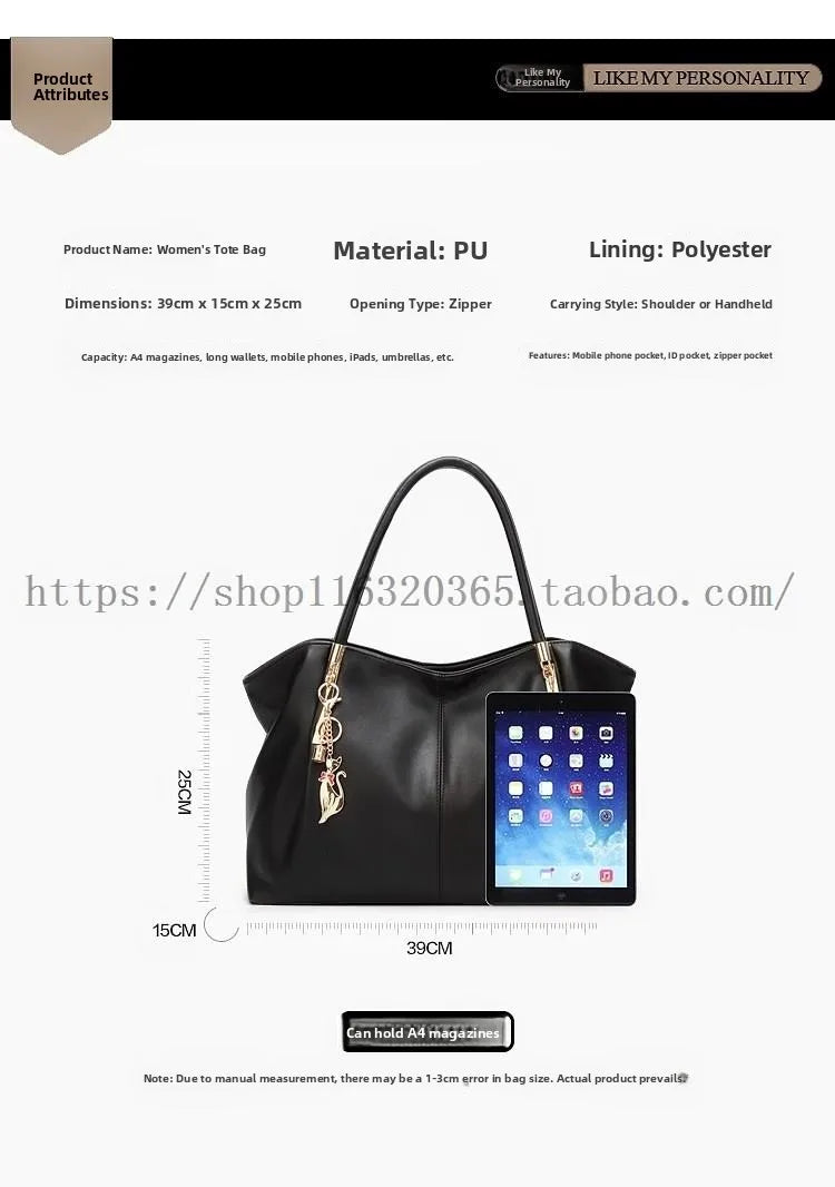 Faionable Casual Tote Bag Big oulder Bags for Women Modern Neutral Sle with Zipper Closure PU Leather Dumpling ape