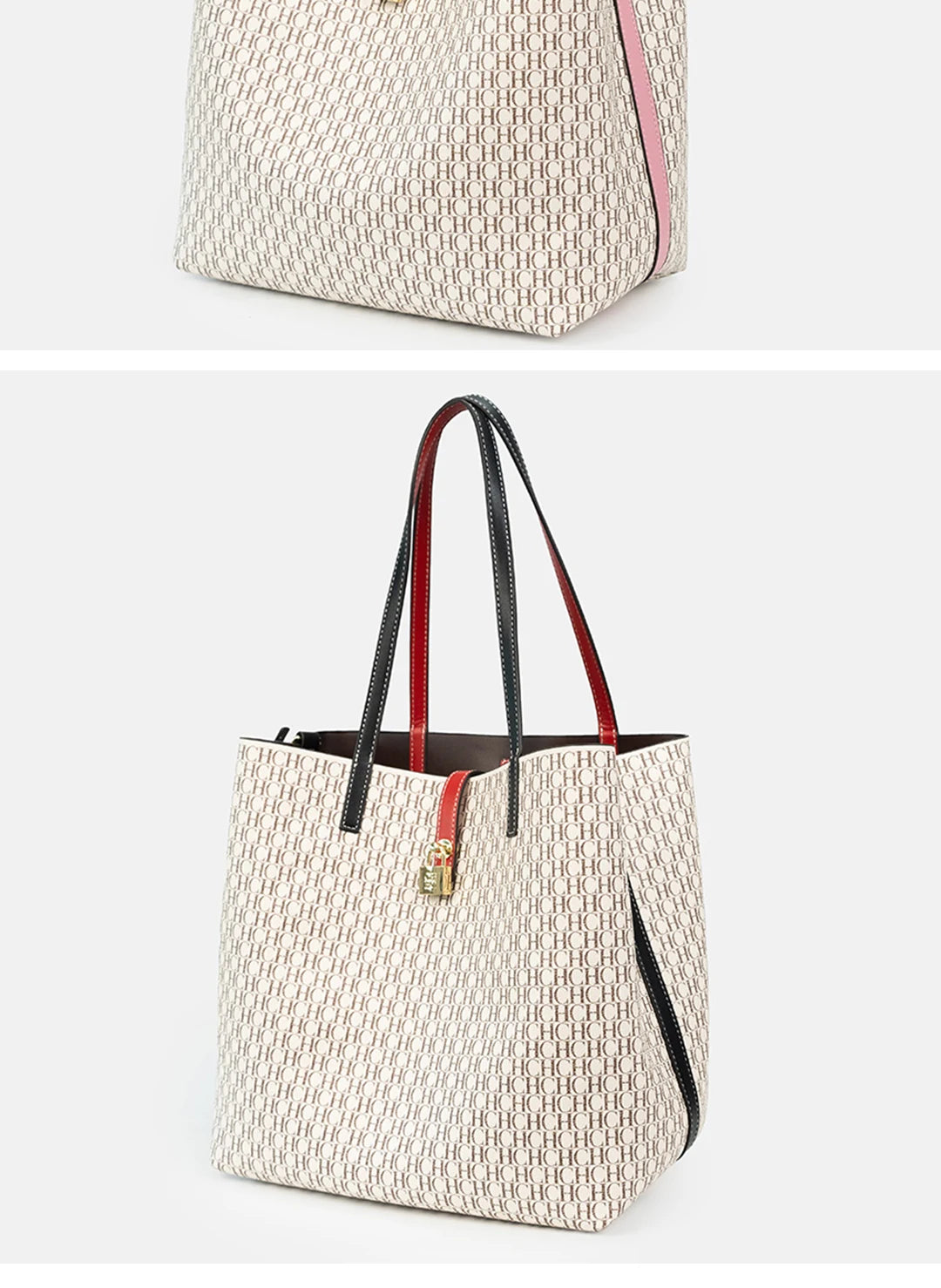 CHCH Women's Tote Bag Summer New Large Leisure Personalized Bag Retro Capacity Mother and Child Wallet