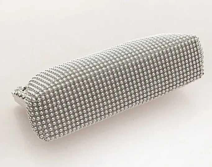 Evening Gold Clutch Bag Glitter Bead DESIGN Elegant Woman Party Bags Vintage Fashion Bridal Purse Silver Handbags Night Bag