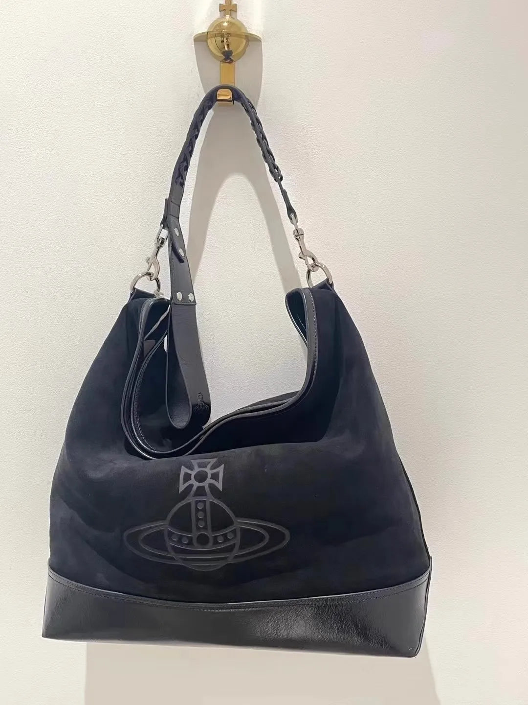 Large Capaci Suede Hobo Bag Women's Casual Commuter Tote Bag Trendy Single oulder Bag GP Famous Star  Hobo Bag