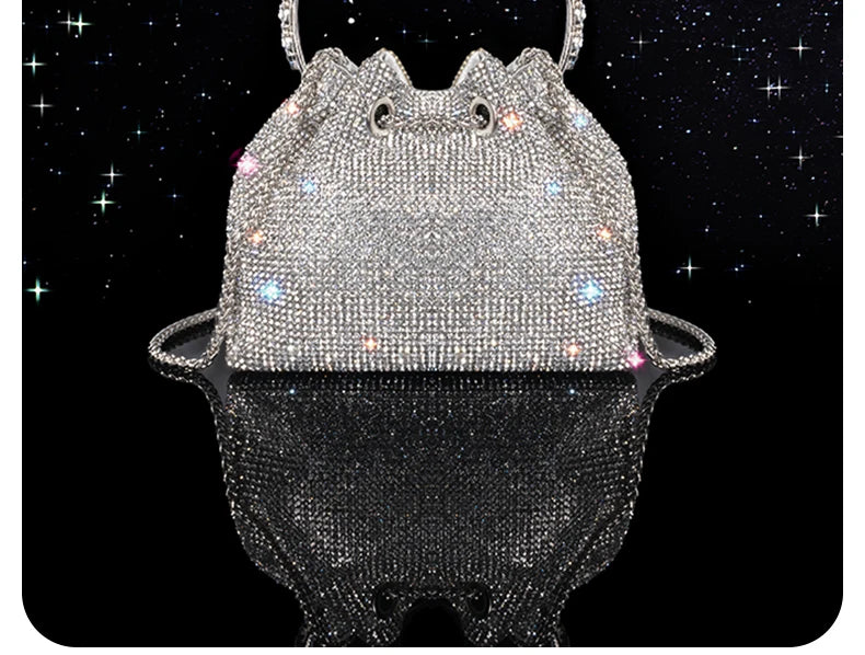 Luxury Bag  Diamond Evening Bag  Silver Designer Bag  Handbags  Pearl Bag  Hand Bags  Luxury Handbags