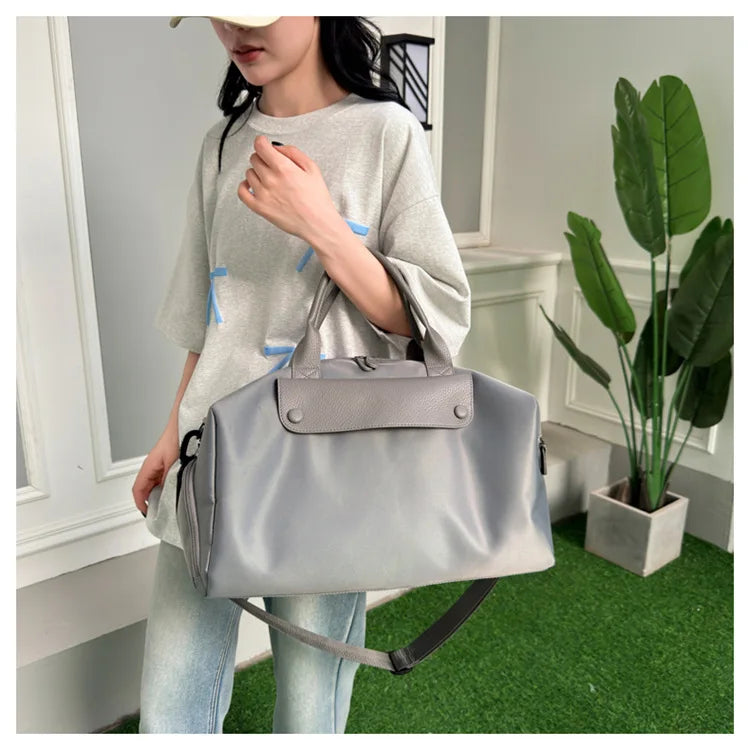 Sports Gym Bag for Women Travel Duffle Bag with Shoe Compartment & Wet Pocket Fitness Weekender Overnight Luggage Yoga Bag