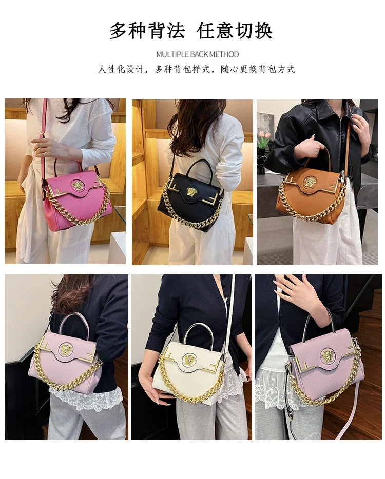 Famous Designer Women's Stylish Leather Shoulder Bag - Classic Elegant Ladies Crossbody Bag Handbags Fashion
