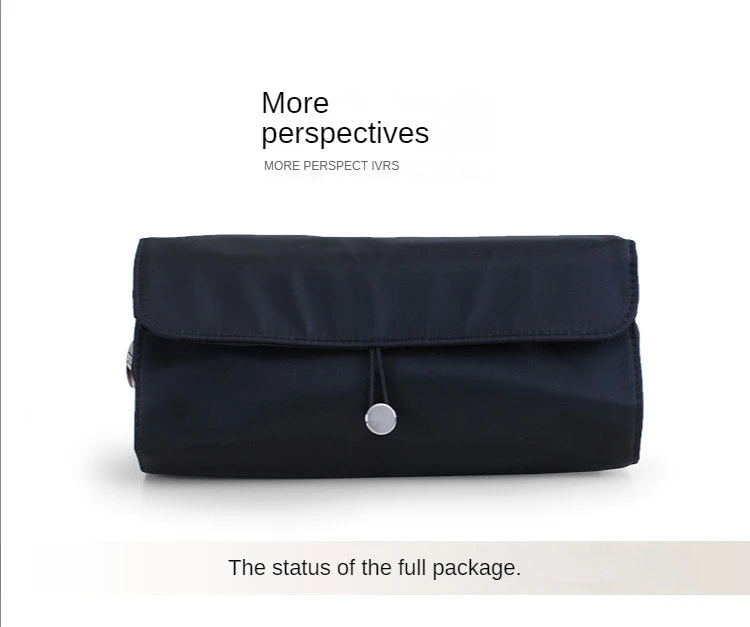 Makeup Bag Women's Cosmetic Brush Bag Travel Organizer Makeup Brushes Fold Tools Rolling Bags Waterproof Nylon Makeup Case