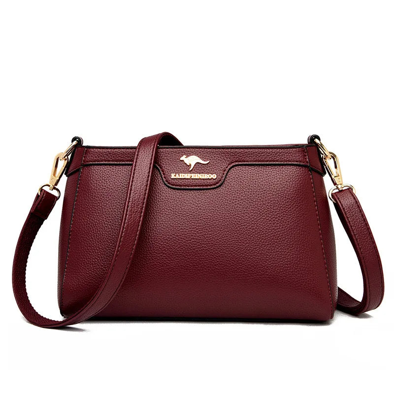 Fashionable Urban Women's Crossbody Bag Single Shoulder Bag Small Square Bag Stylish Mom Bag PU Material Medium Size Zipper O...