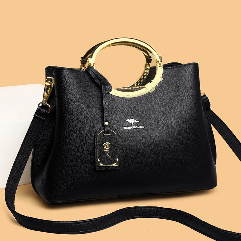 3 Layer Large Capacity Tote Bag Luxury Handbags Women Bags Designer Shoulder Bag High Quality Soft Leather Purses and Handbags