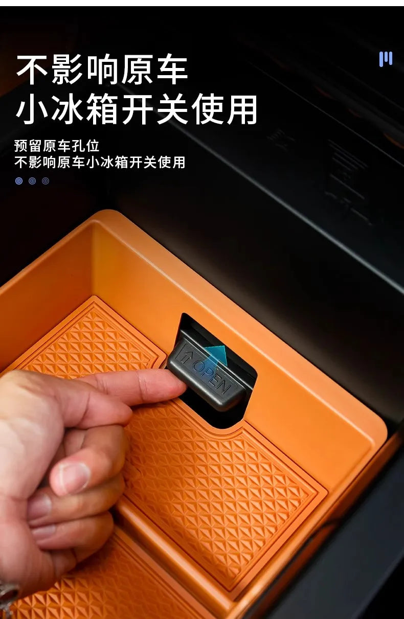 Hidden Storage Box For Great Wall GWM Haval H9 II 2024 2025 2nd Gen Car Center Console Armrest Box Layered Organized Container