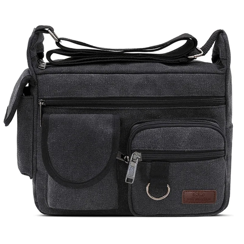 Men Canvas Shoulder Bags Casual Tote Travel Men's Crossbody Bag Luxury Messenger Bags Fashion High Quality Handbag