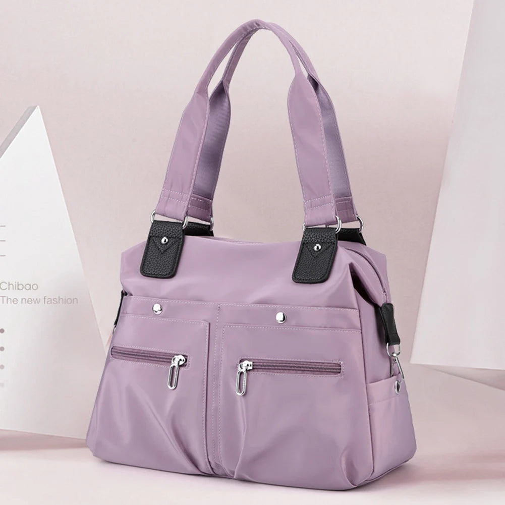 Nursing Baby Diaper Bag Large Capacity Top-handle Bags Multi-Functional Waterproof Multi-pockets Portable for Weekend Vacation