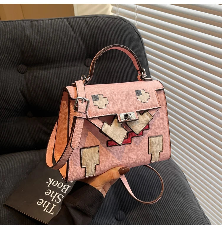 Vintage Distressed Leather Messenger Bag Multi-Pocket Crossbody Purse for Women Retro Shoulder Tote, Textured Day-to-Night Bag