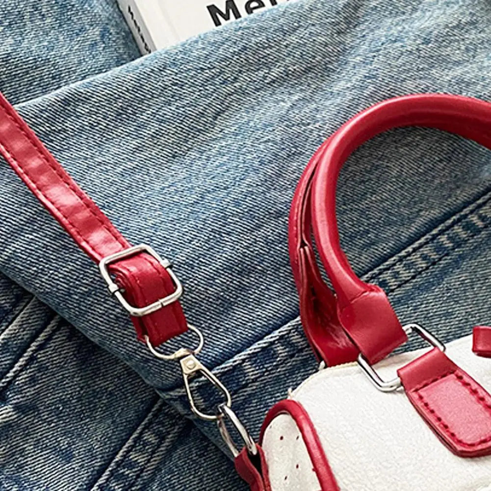 Bow Handbag Large Capacity Waterproof Single Shoulder Bag Adjustable Strap sweet cute Casual shopping Tote Bag