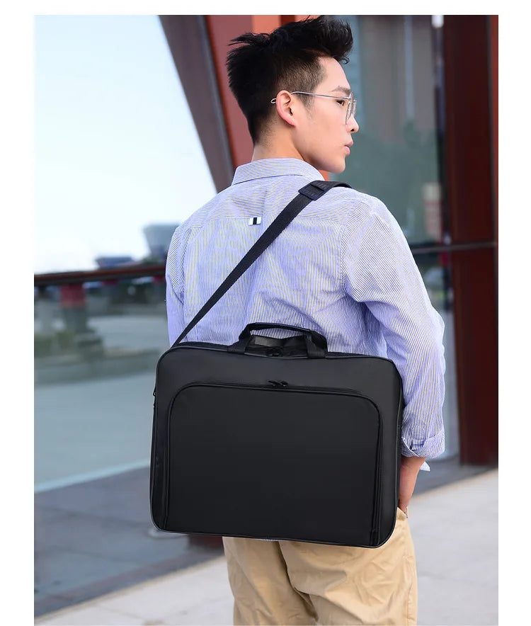 Business Laptop Bag 15.6 Inch 17 Inch Portable Nylon Computer Handbags Laptop Shoulder Simple Style Handbag Zipper Shoulderbag