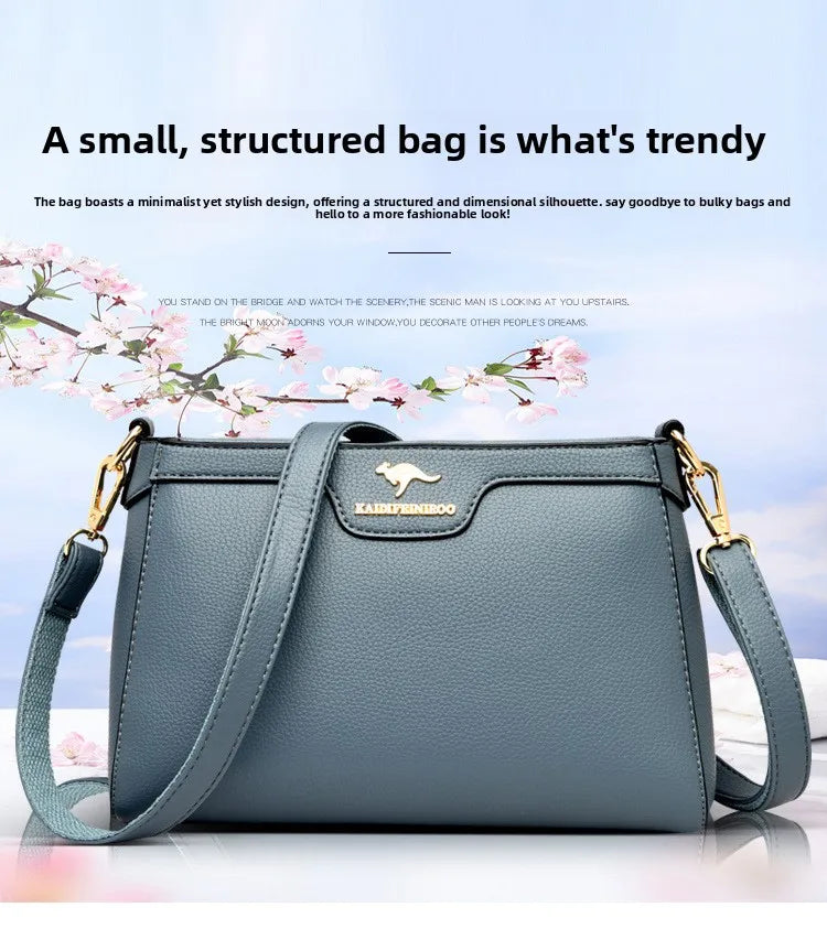 Fashionable Urban Women's Crossbody Bag Single Shoulder Bag Small Square Bag Stylish Mom Bag PU Material Medium Size Zipper O...