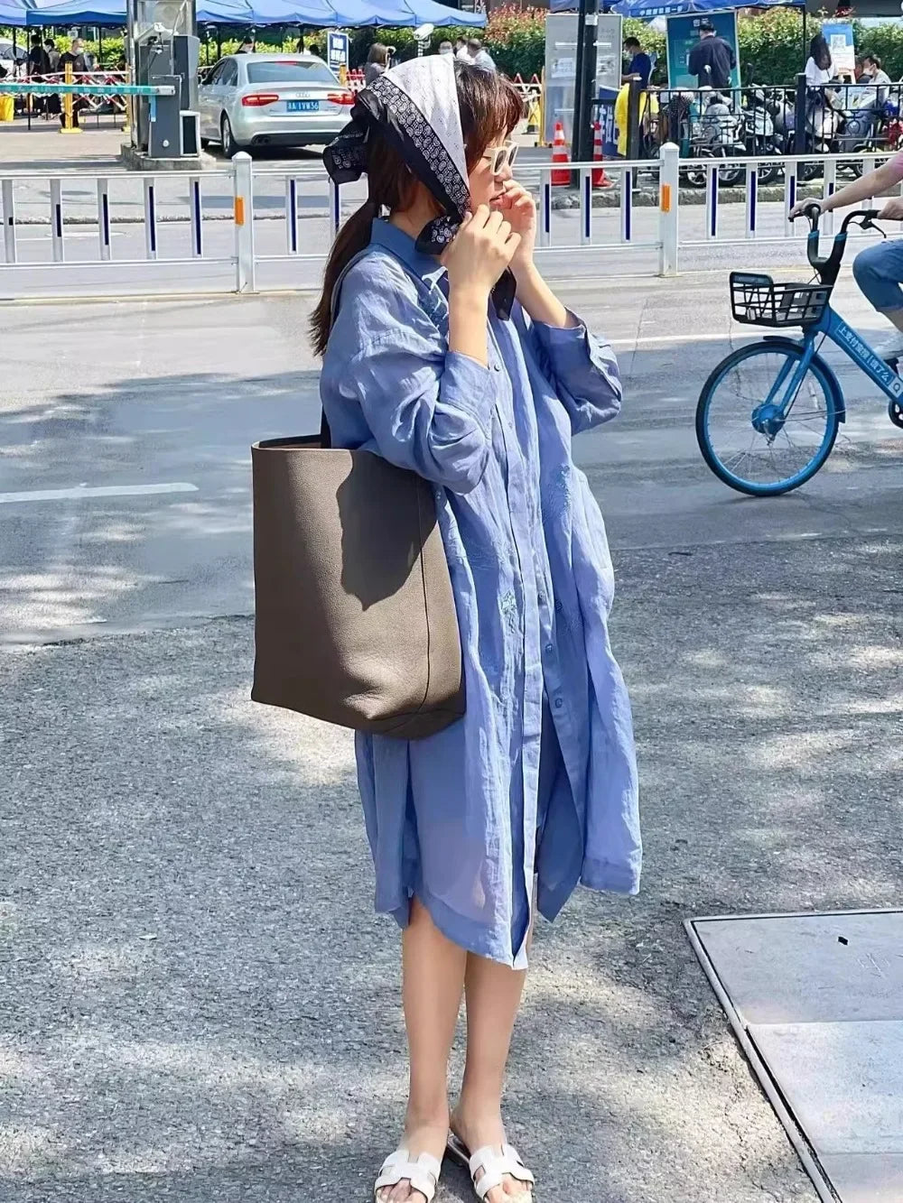 Simple Tote Bag Women's Satchel Fashion Sling Shoulder Shopping Outdoor Large-capacity Storage Shopping Bag Bucket Handbags