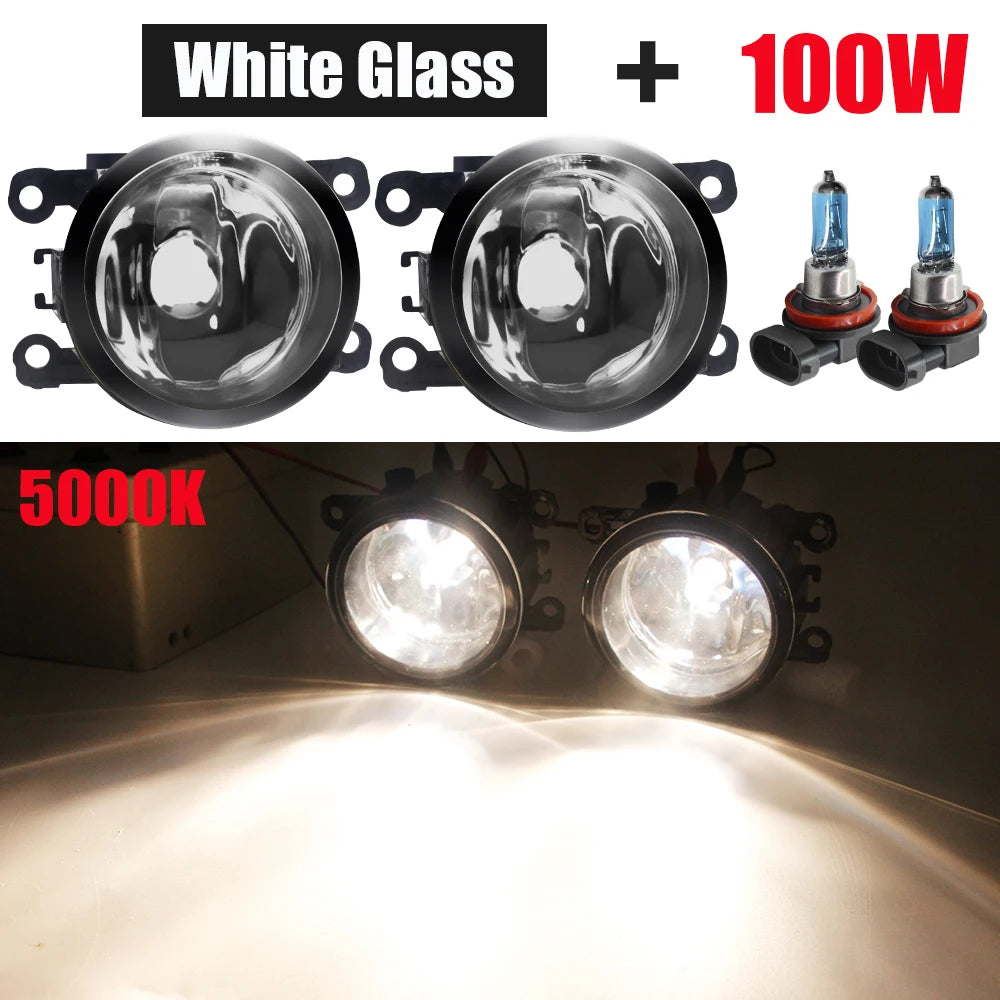 2 X Halogen Fog Light For Citroen C3 C4 C5 C6 DS3 DS4 DS5 SpaceTourer C-Elysee C-Crosser Berlingo Car Front Bumper Fog Lamp 12V