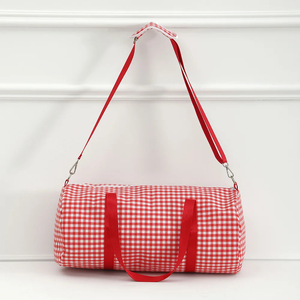 Plaid Duffel Bags For Boys Girls Early Elementary Carry-On Size & Ideal For School Or Overnight Travel Bag