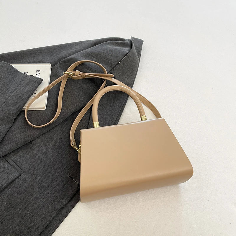 Luxury Black Handbag Classic Women Bag 2024 New Designer Shoulder Bag High Quality Solid Pu Leather Crossbody Small Square Bag