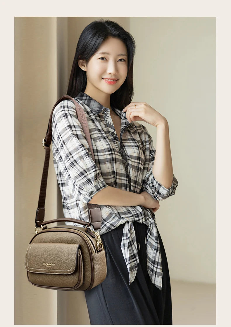 Underarm Bags New Women's Fashion Handbags Retro Solid Color PU Leather Shoulder Casual Women High-ranking Messenger Bags wallet