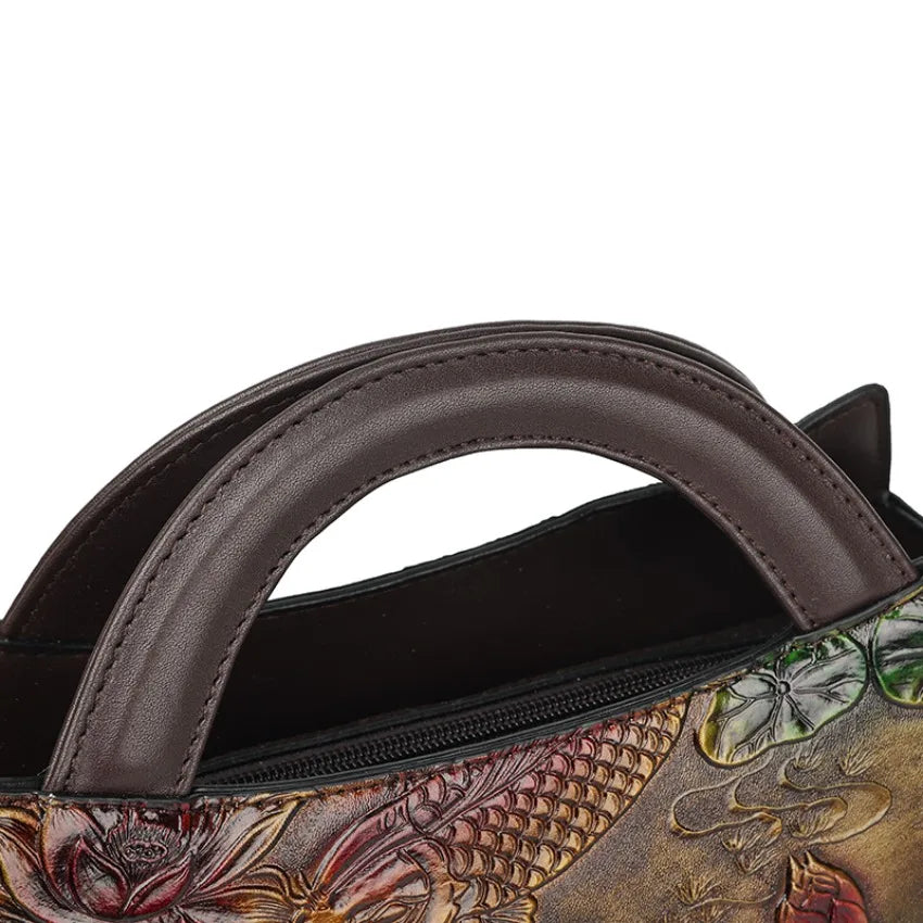 Luxury Designer Handbag Women One Shoulder Bag Retro Goldfish Diagonal Cross Bag High-quality Office Handbag New Crossbody Purse