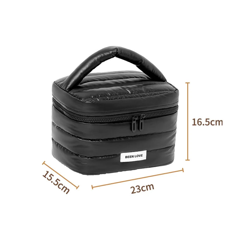 2025 New Design Cosmetic Bag Handheld Makeup Bags Large Capacity Lipstick Skincare Storage Bag Travel Portable Women Ideal Gift