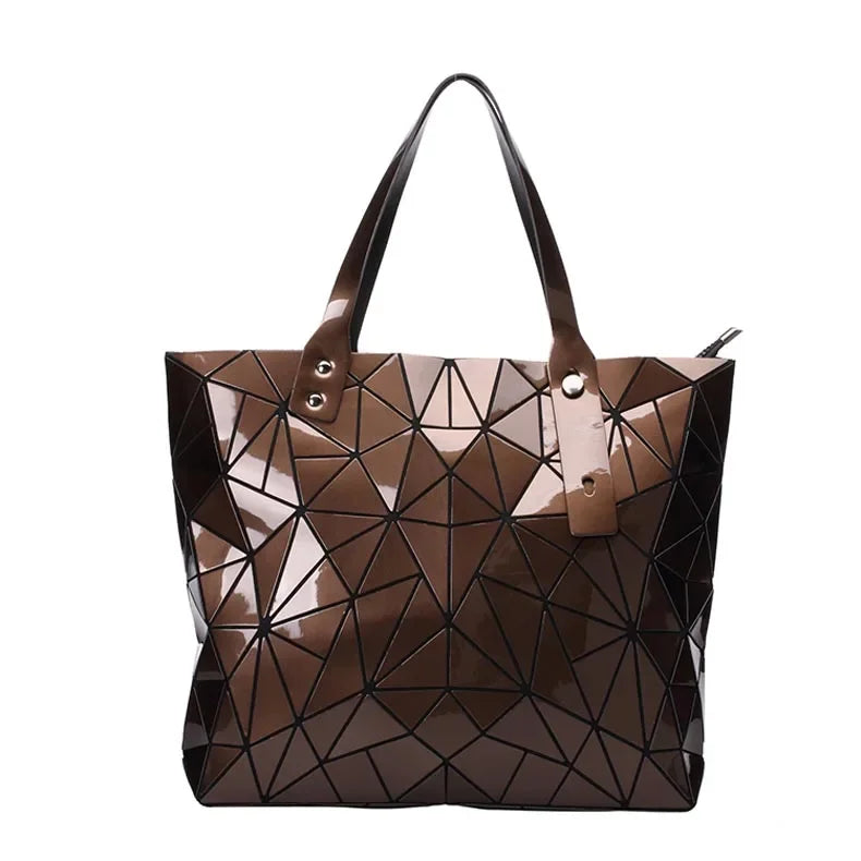 new luxury handbags women bags designer Beach Large tote Hologram Shoulder Bag sac a main Geometric bag bolsa feminina Silver