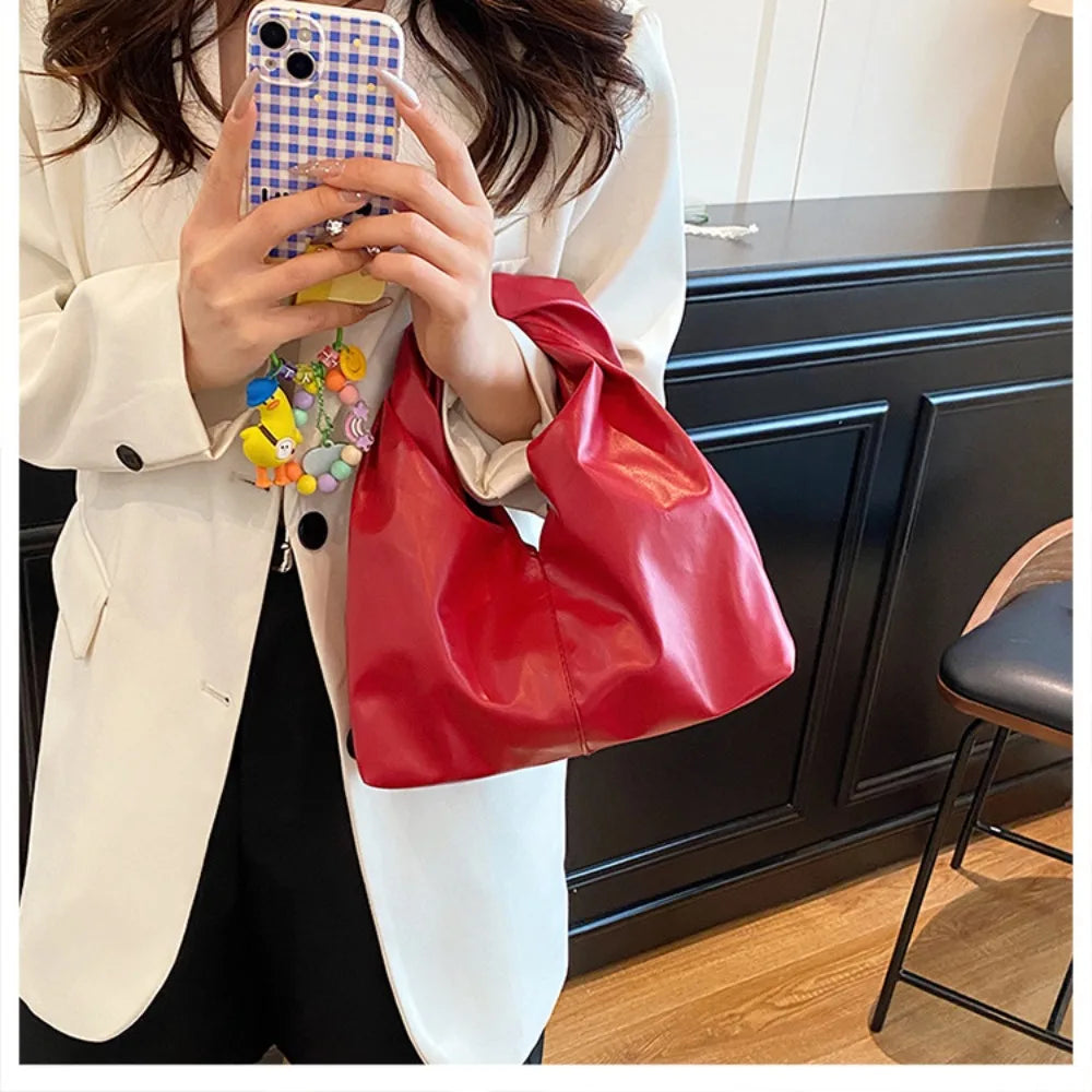 Crossbody Bag Minimalist Hand-held Lazy Casual Large Capacity Commuting Style Single Shoulder Underarm Tote Bag for Women